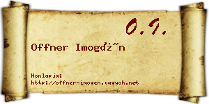Offner Imogén névjegykártya